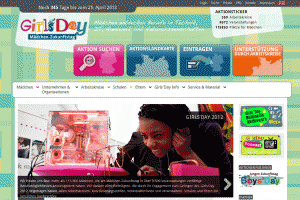 Die Webseite http://www.girls-day.de/
